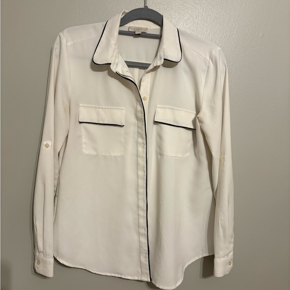Button up with black trim